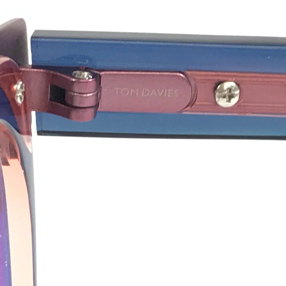 Tom Davies Eyeglasses Frame TD705 Col. 2059 Blue on Pink Cat Eye 51-17-140